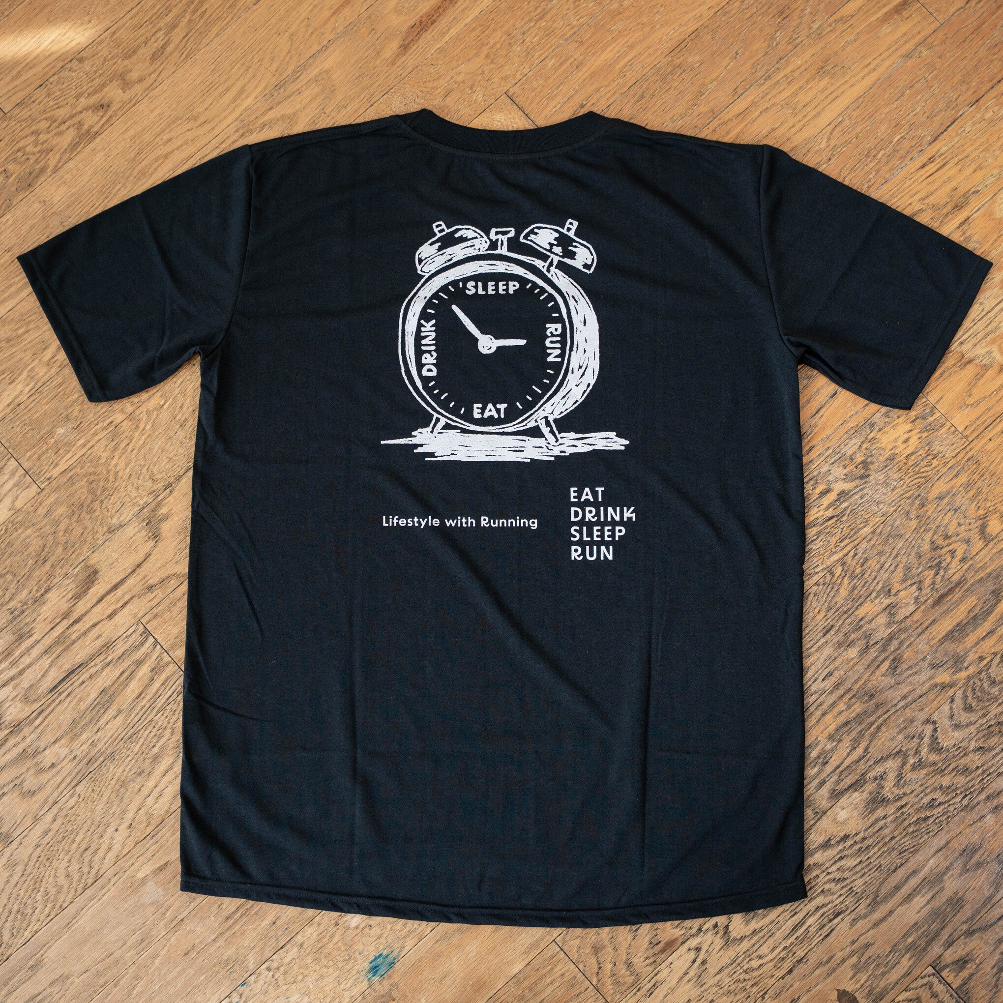 EAT DRINK SLEEP RUN “Eternal Runner Clock” Tee