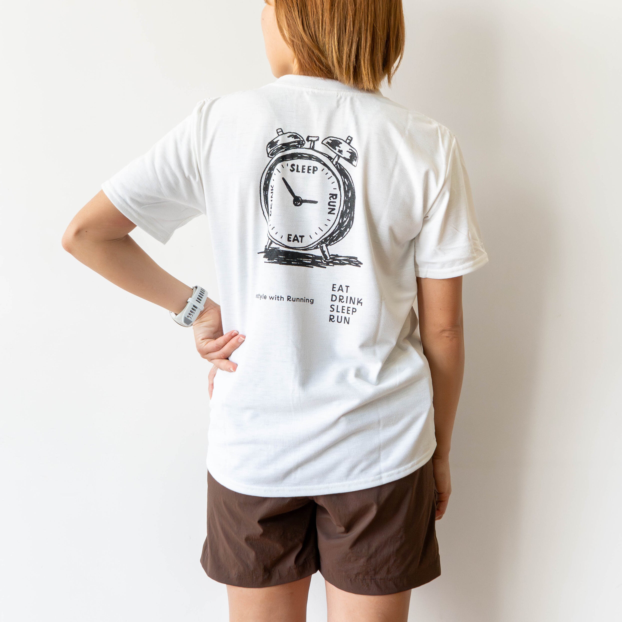 EAT DRINK SLEEP RUN “Eternal Runner Clock” Tee