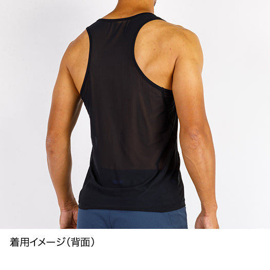 finetrack Men's ドライレイヤークールタンクトップ (Black)