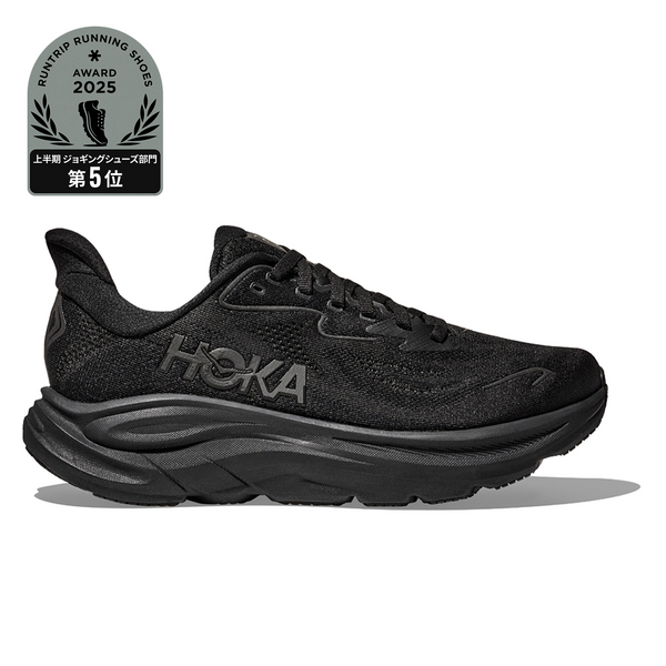 HOKA W CLIFTON 10 (WOMENS) BLACK / BLACK