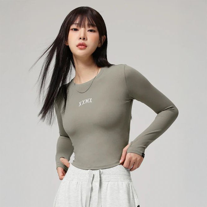 XEXYMIX コットンライク指穴付き Long-Sleeve Tee