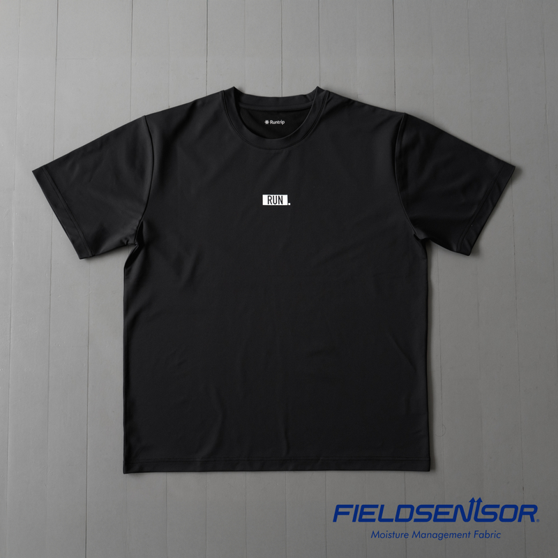 EAT DRINK SLEEP RUN / “STREET” RUN. FIELDSENSOR 秒乾 Tee (Black)