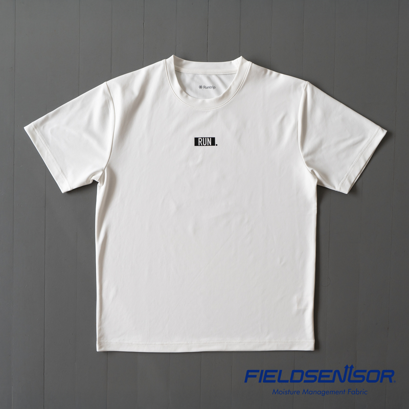 EAT DRINK SLEEP RUN / “STREET” RUN. FIELDSENSOR 秒乾 Tee (White)