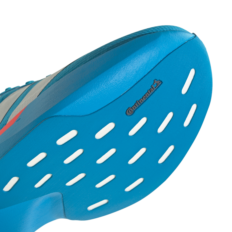 adidas ADIZERO EVO SL WOVEN（Women's）ソーラーブルー/シルバーメタリック/ルシッドレッド