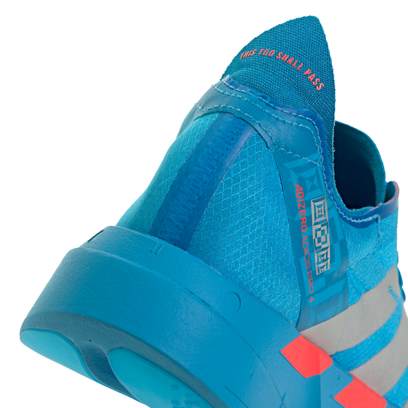 adidas ADIZERO ADIOS PRO 4（Women's）ソーラーブルー/シルバーメタリック/ルシッドレッド