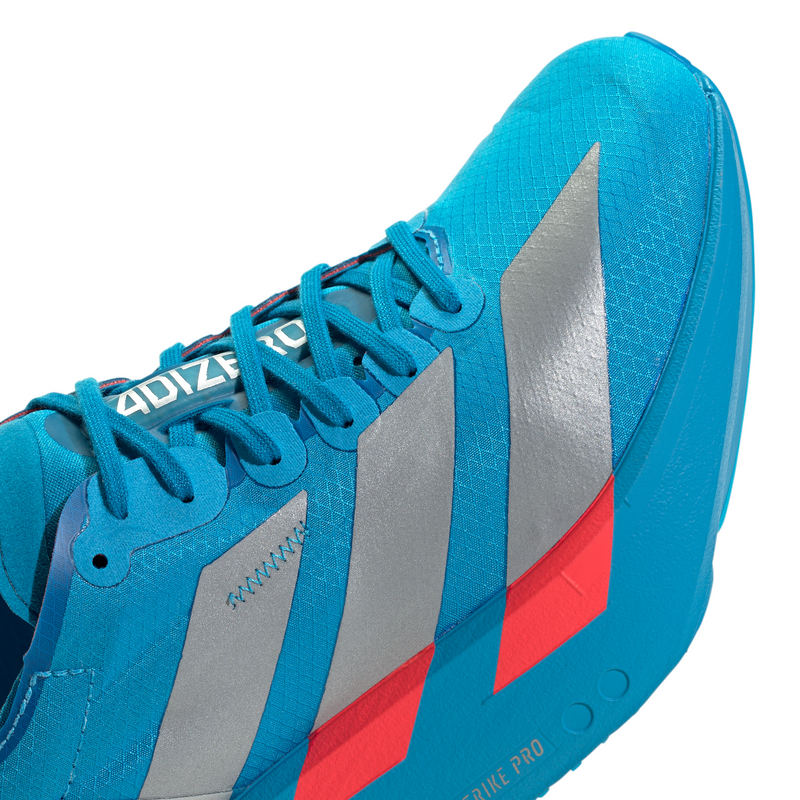 adidas ADIZERO ADIOS PRO 4（Women's）ソーラーブルー/シルバーメタリック/ルシッドレッド