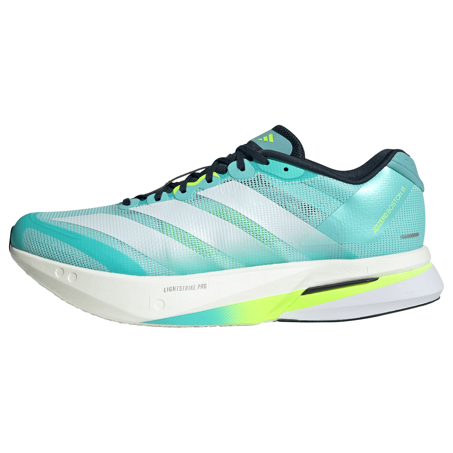 adidas ADIZERO BOSTON 13（Men's）フラッシュアクア/フットウェアホワイト/ルシッドレモン