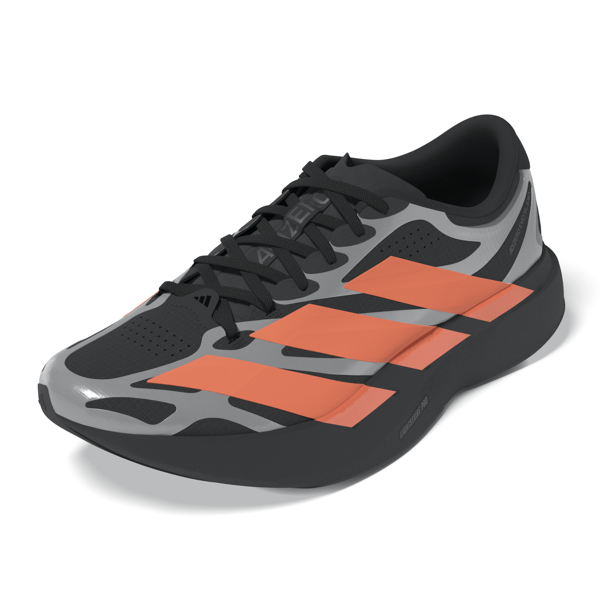 adidas ADIZERO EVO SL EXO（Men's）カーボン/ルシッドオレンジ/シルバーメタリック