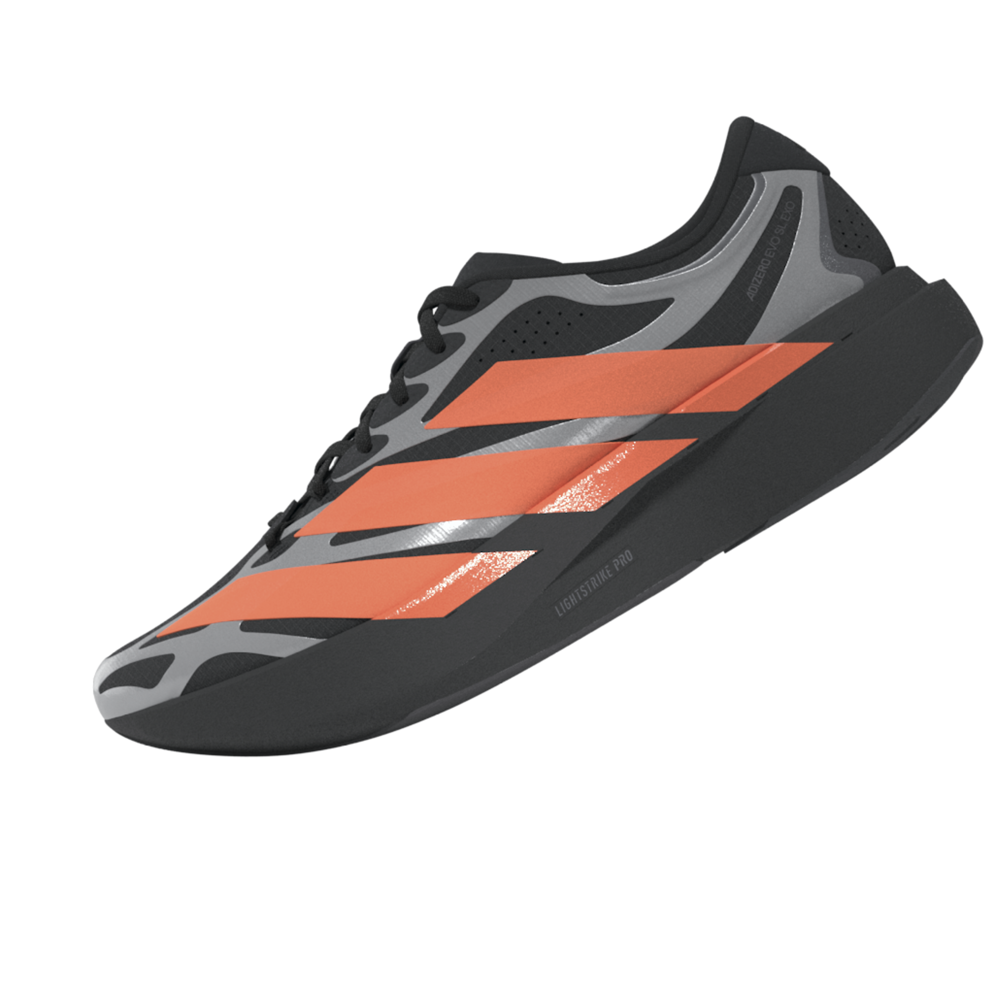 adidas ADIZERO EVO SL EXO（Men's）カーボン/ルシッドオレンジ/シルバーメタリック