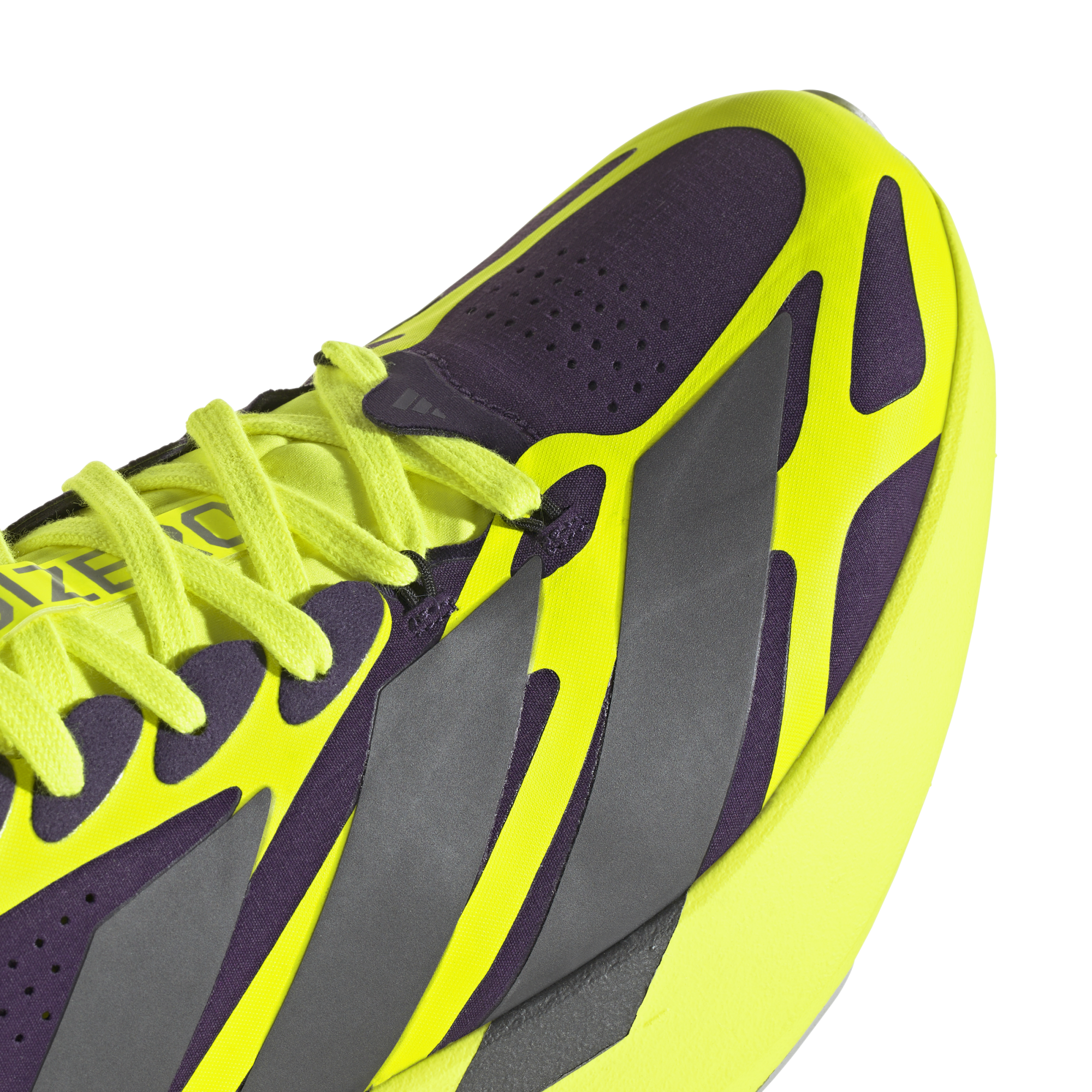 adidas ADIZERO EVO SL EXO（Men's）オーロラプラム/アイアンメタリック/ソーラーイエロー