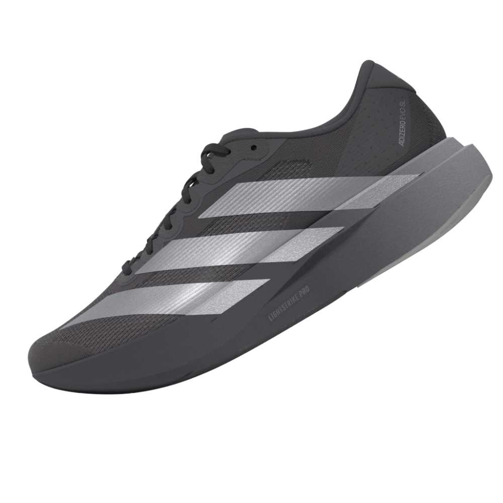 adidas ADIZERO EVO SL（Men's）グレーストレータ/シルバーメタリック/ライトグラナイト