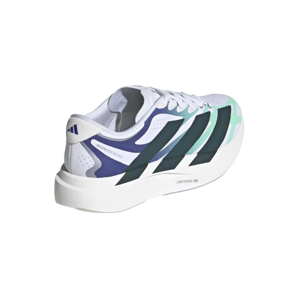 adidas ADIZERO EVO SL EXO（Men's）フットウェアホワイト/オーロラアイビー/パルスミント