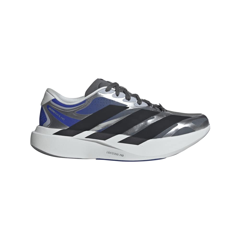 adidas ADIZERO EVO SL EXO（Men's）グレーファイブ/コアブラック/ルシッドブルー