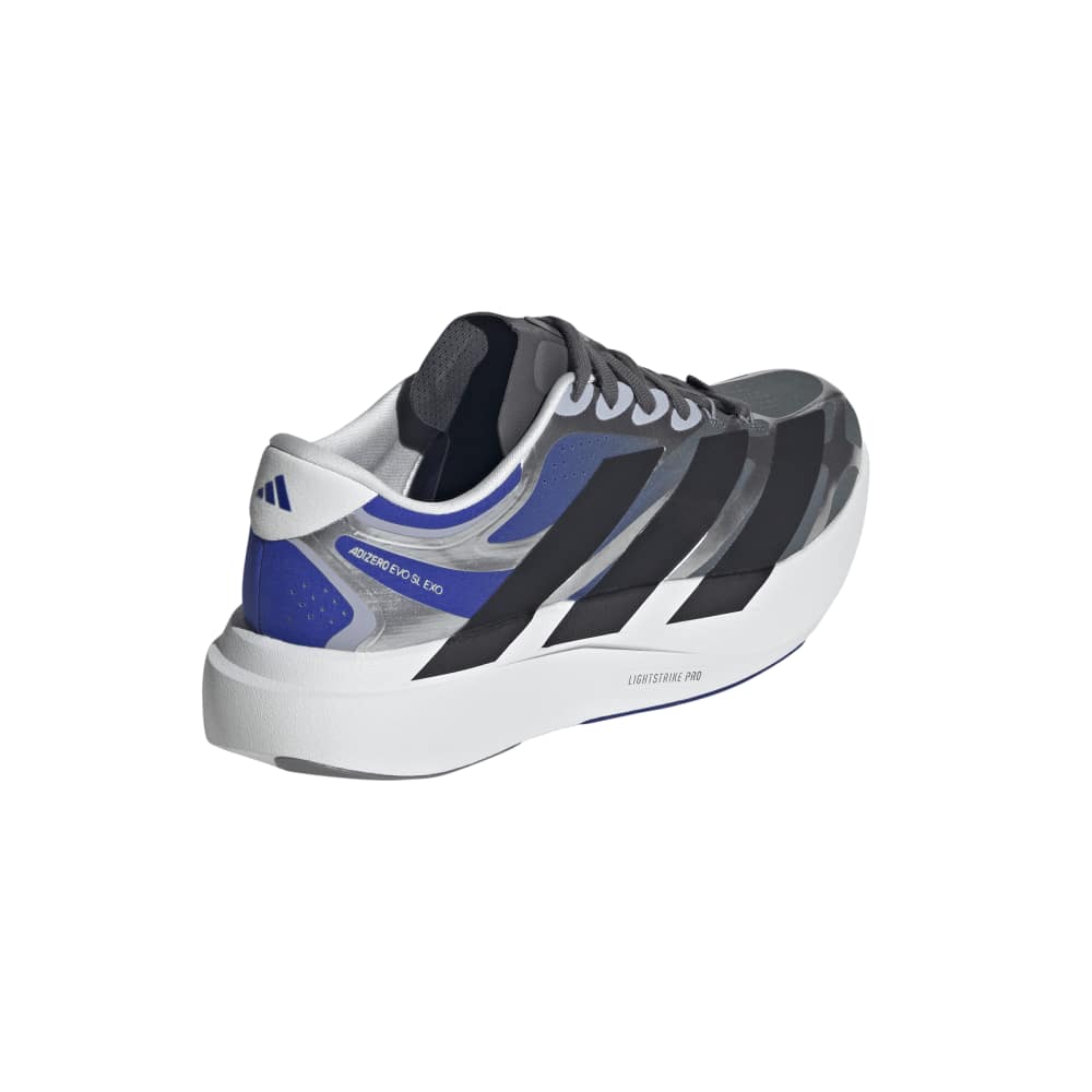 adidas ADIZERO EVO SL EXO（Men's）グレーファイブ/コアブラック/ルシッドブルー