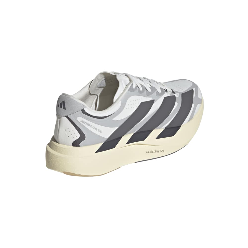 adidas ADIZERO EVO SL EXO（Men's）コアホワイト/ユーティリティブラック/グレーツー