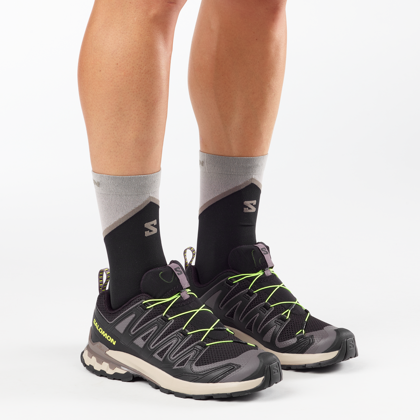 SALOMON XA PRO 3D V9（Men's）BLACK/DARK GULL GRAY/ACID LIME