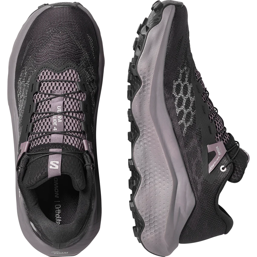 SALOMON ULTRA GLIDE 4 （Men's）Black / Dark Gull Gray / Silver Cloud