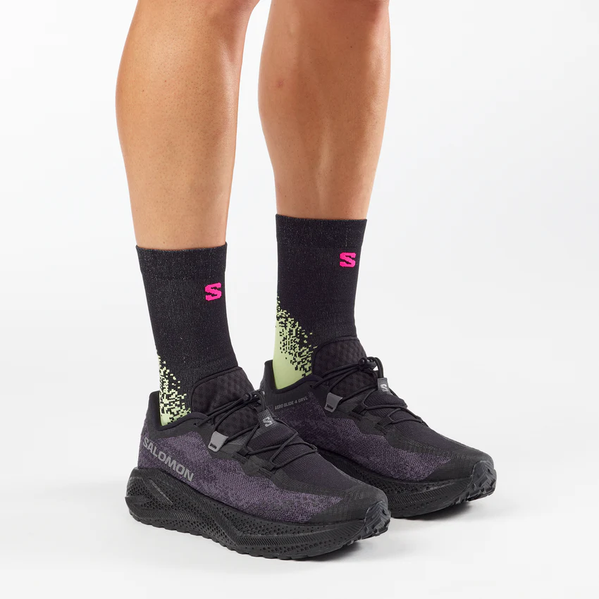 SALOMON AERO GLIDE 4 GRVL（Men's）Black / Asphalt / Black