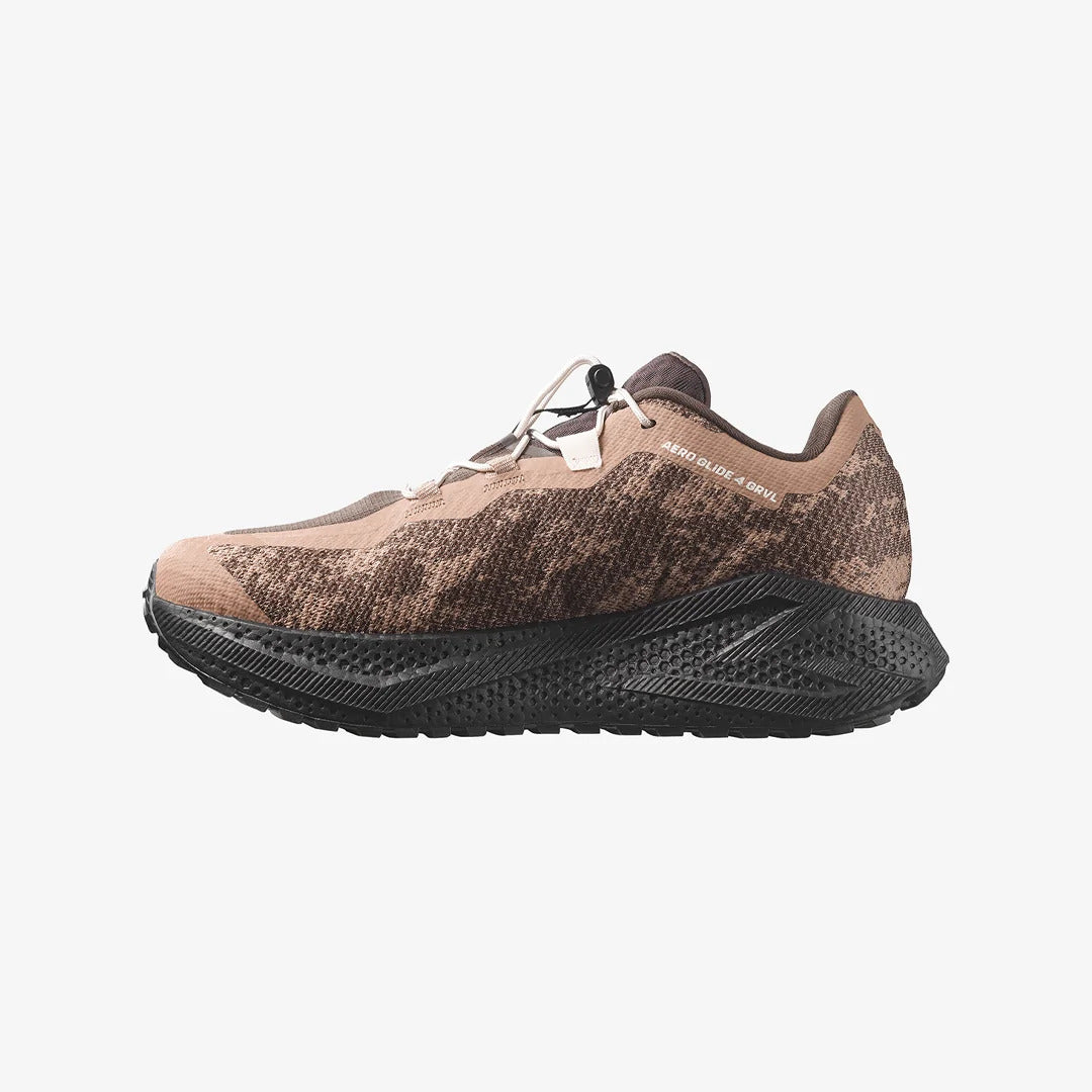 SALOMON AERO GLIDE 4 GRVL（Men's）BURRO/BLACK/VANILLA ICE