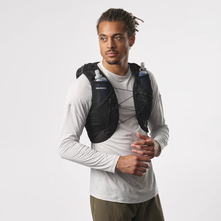 SALOMON ACTIVE SKIN 12 ユニセックス ランニングベスト(フラスク付 SALOMON ACTIVE SKIN 12 ユニセックス ランニングベスト(フラスク付