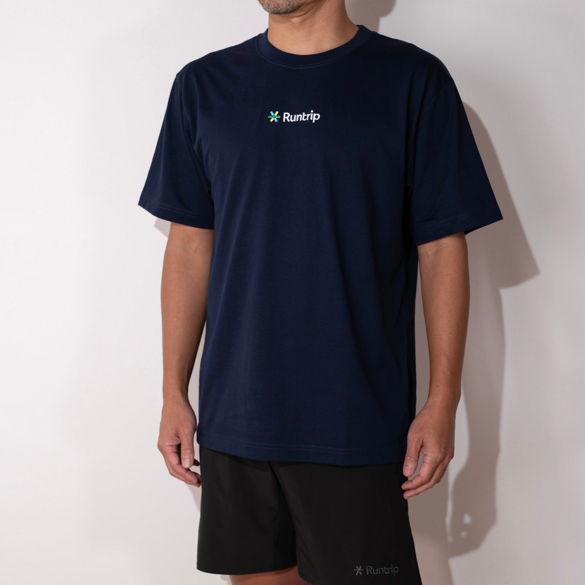 Runtrip 刺繍ロゴ ドライクールタッチ Tシャツ