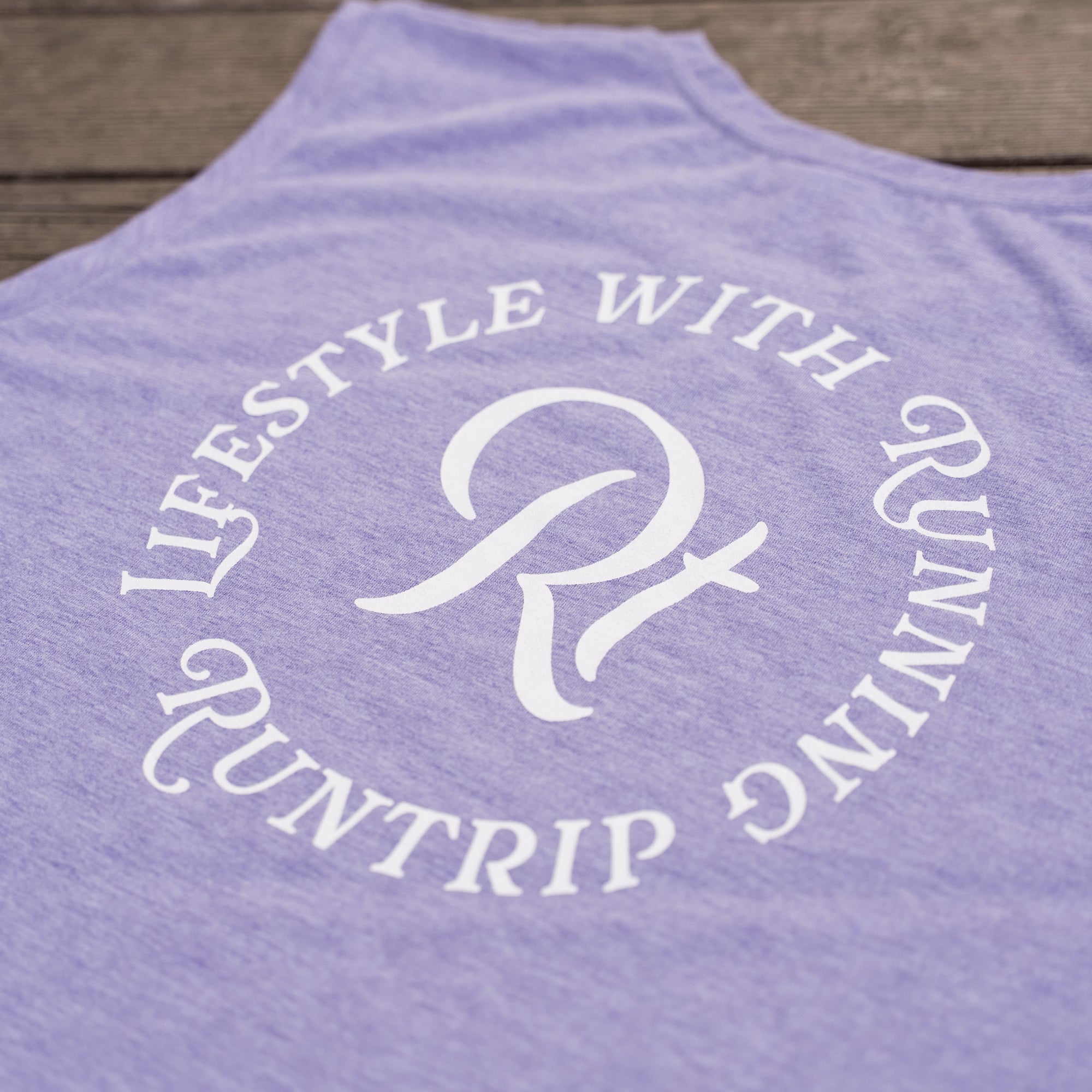 Rt Logo "LIFESTYLE WITH RUNNING" Sleeve-less Tee
