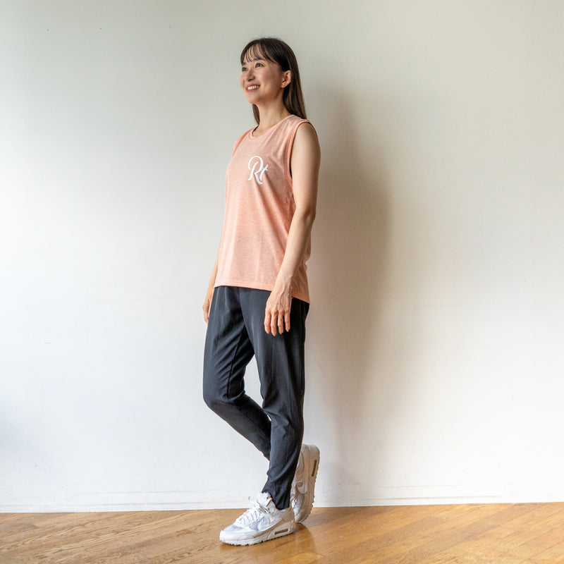 Rt Logo "LIFESTYLE WITH RUNNING" Sleeve-less Tee