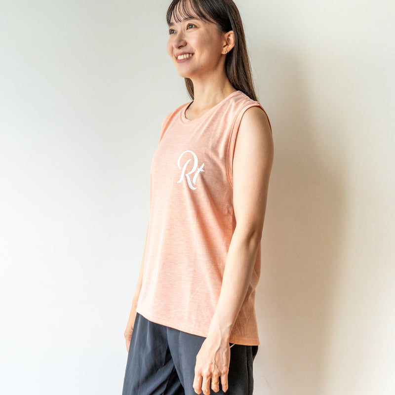 Rt Logo "LIFESTYLE WITH RUNNING" Sleeve-less Tee