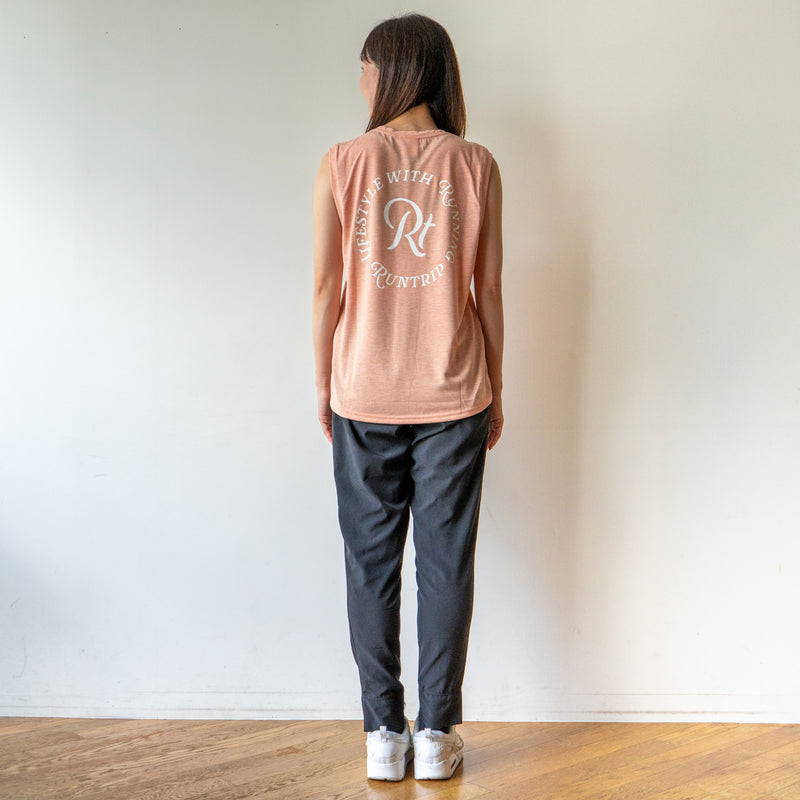 Rt Logo "LIFESTYLE WITH RUNNING" Sleeve-less Tee