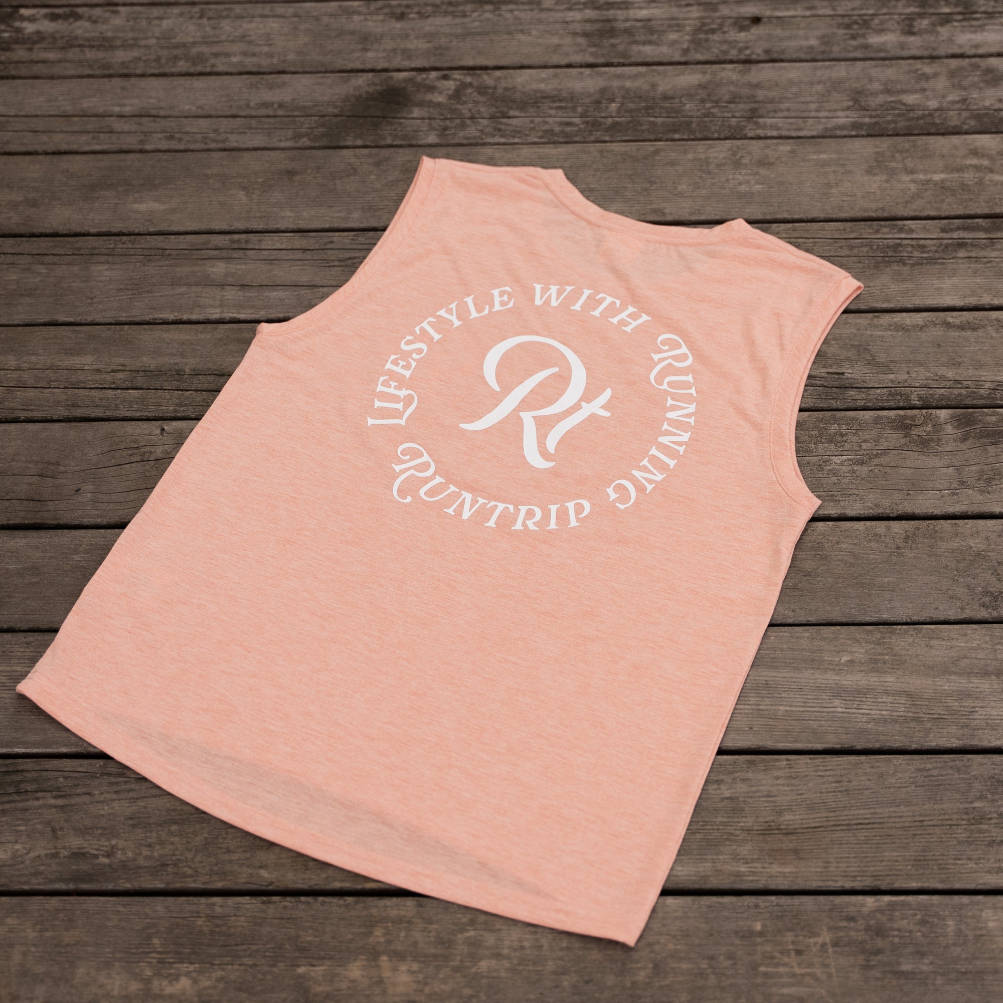 Rt Logo "LIFESTYLE WITH RUNNING" Sleeve-less Tee