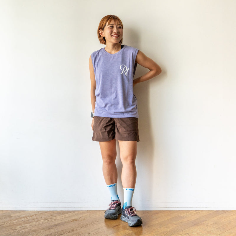 Rt Logo "LIFESTYLE WITH RUNNING" Sleeve-less Tee