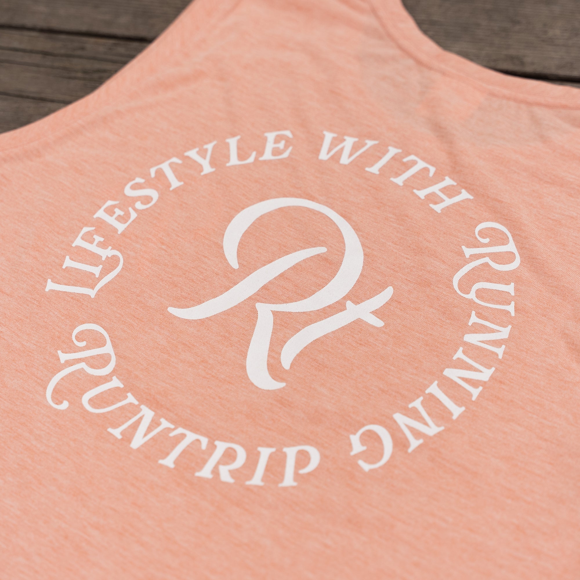 Rt Logo "LIFESTYLE WITH RUNNING" Sleeve-less Tee