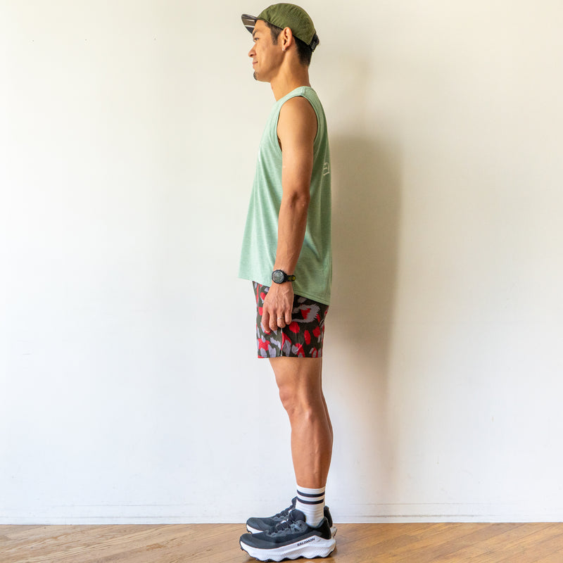 Rt Logo "LIFESTYLE WITH RUNNING" Sleeve-less Tee