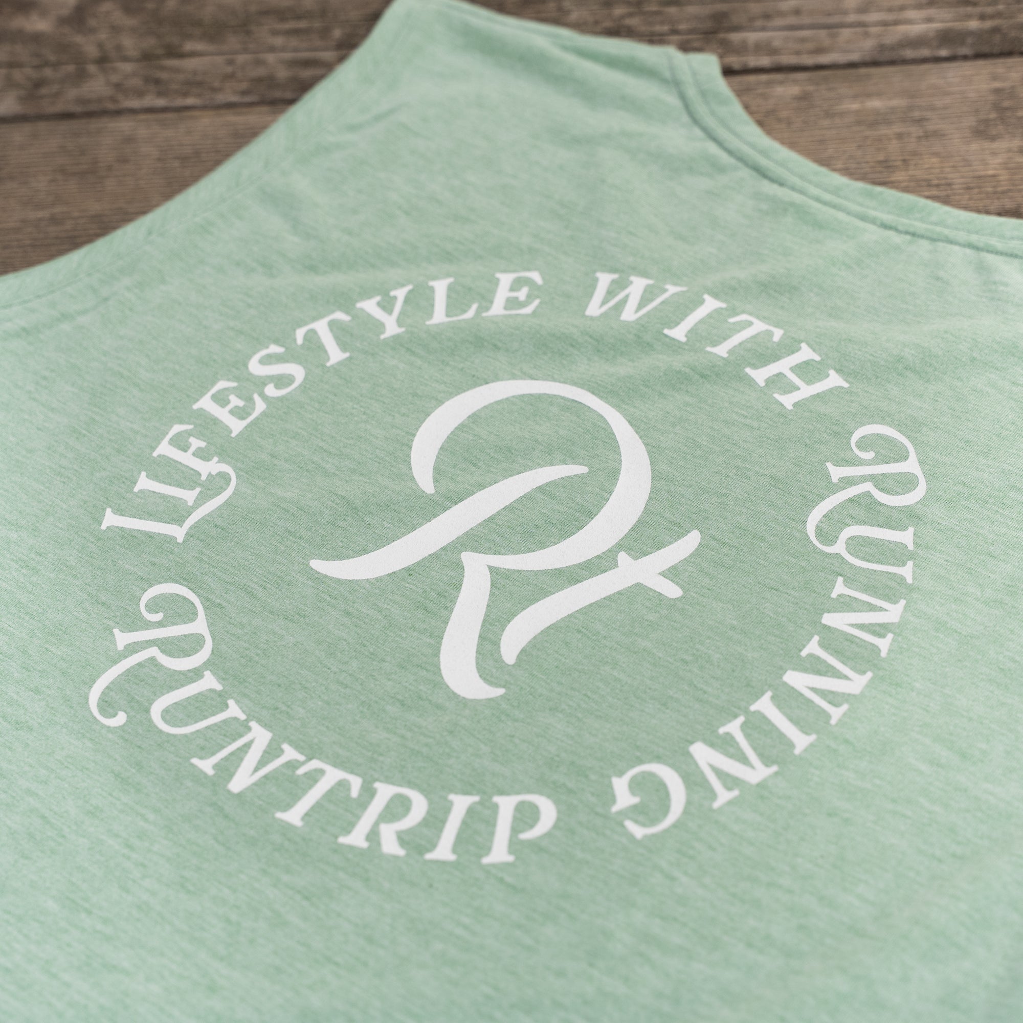 Rt Logo "LIFESTYLE WITH RUNNING" Sleeve-less Tee