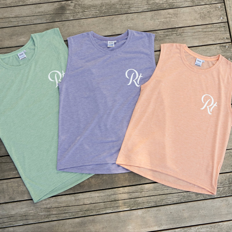 Rt Logo "LIFESTYLE WITH RUNNING" Sleeve-less Tee