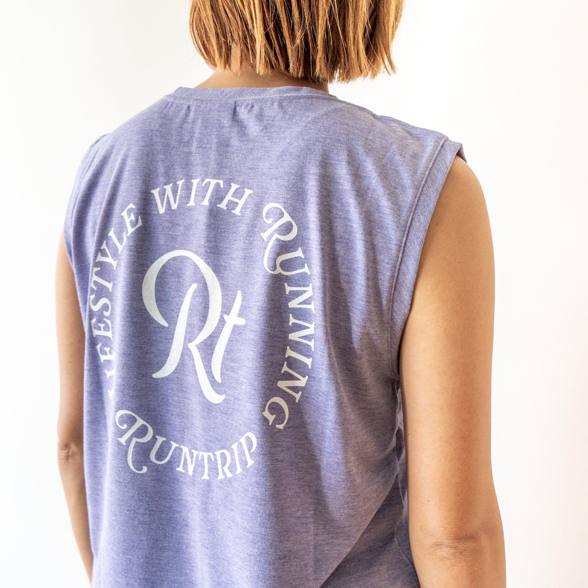 Rt Logo "LIFESTYLE WITH RUNNING" Sleeve-less Tee