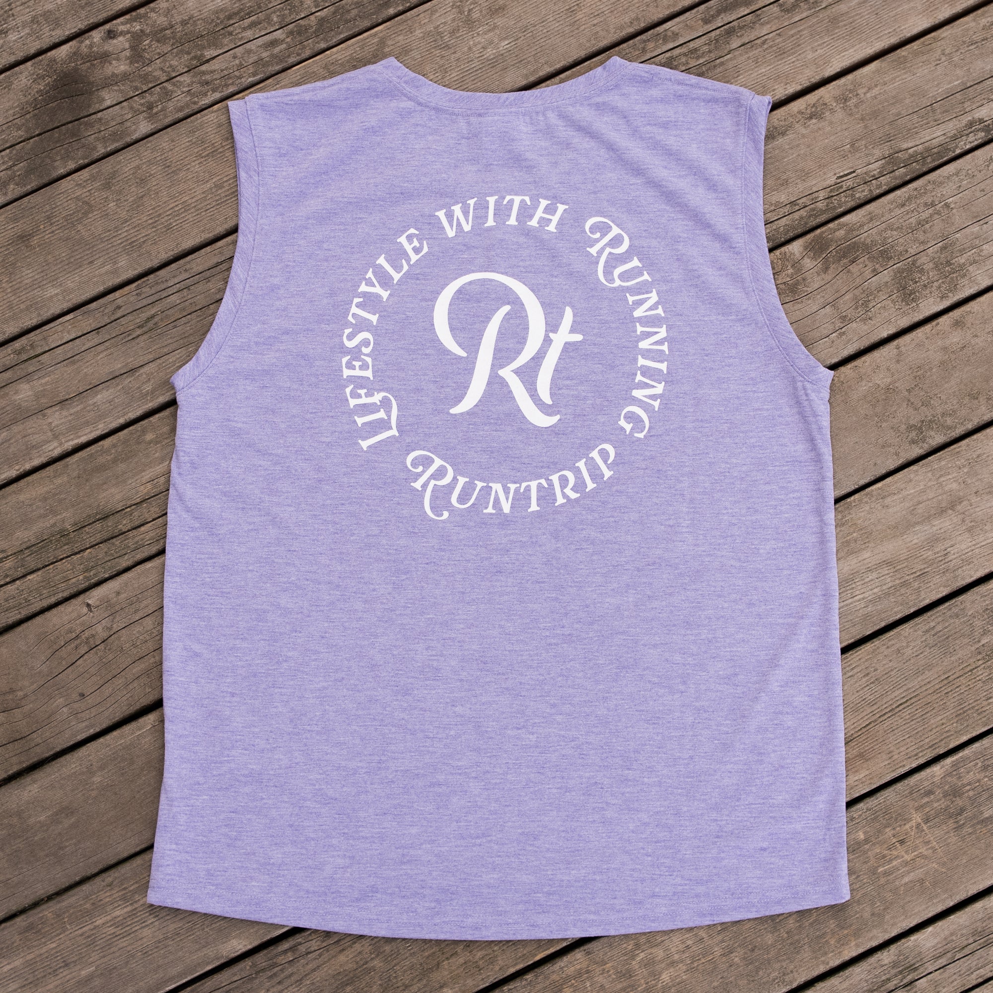 Rt Logo "LIFESTYLE WITH RUNNING" Sleeve-less Tee