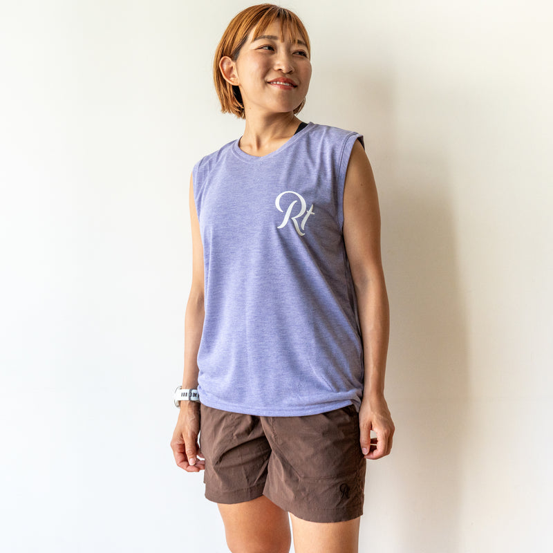Rt Logo "LIFESTYLE WITH RUNNING" Sleeve-less Tee