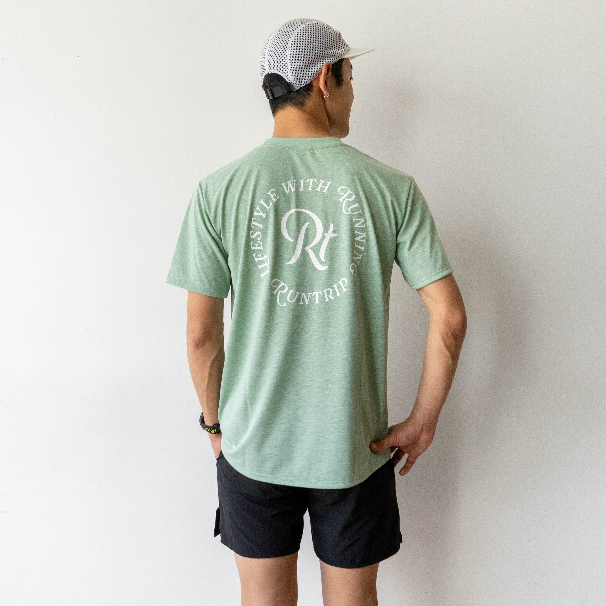 【展示サンプル】Rt Logo "LIFESTYLE WITH RUNNING" Tee（Heather Orange）