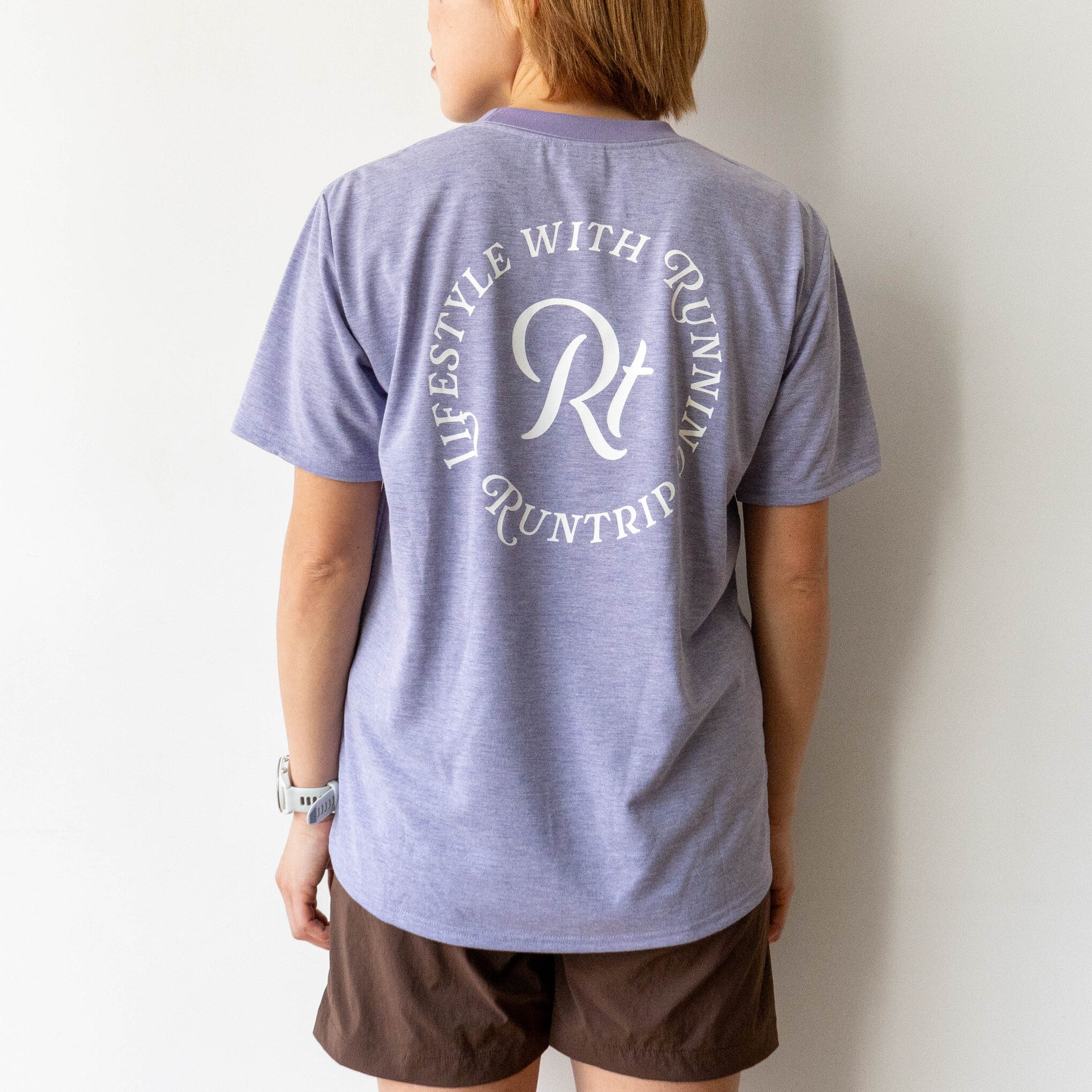 【展示サンプル】Rt Logo "LIFESTYLE WITH RUNNING" Tee（Heather Orange）