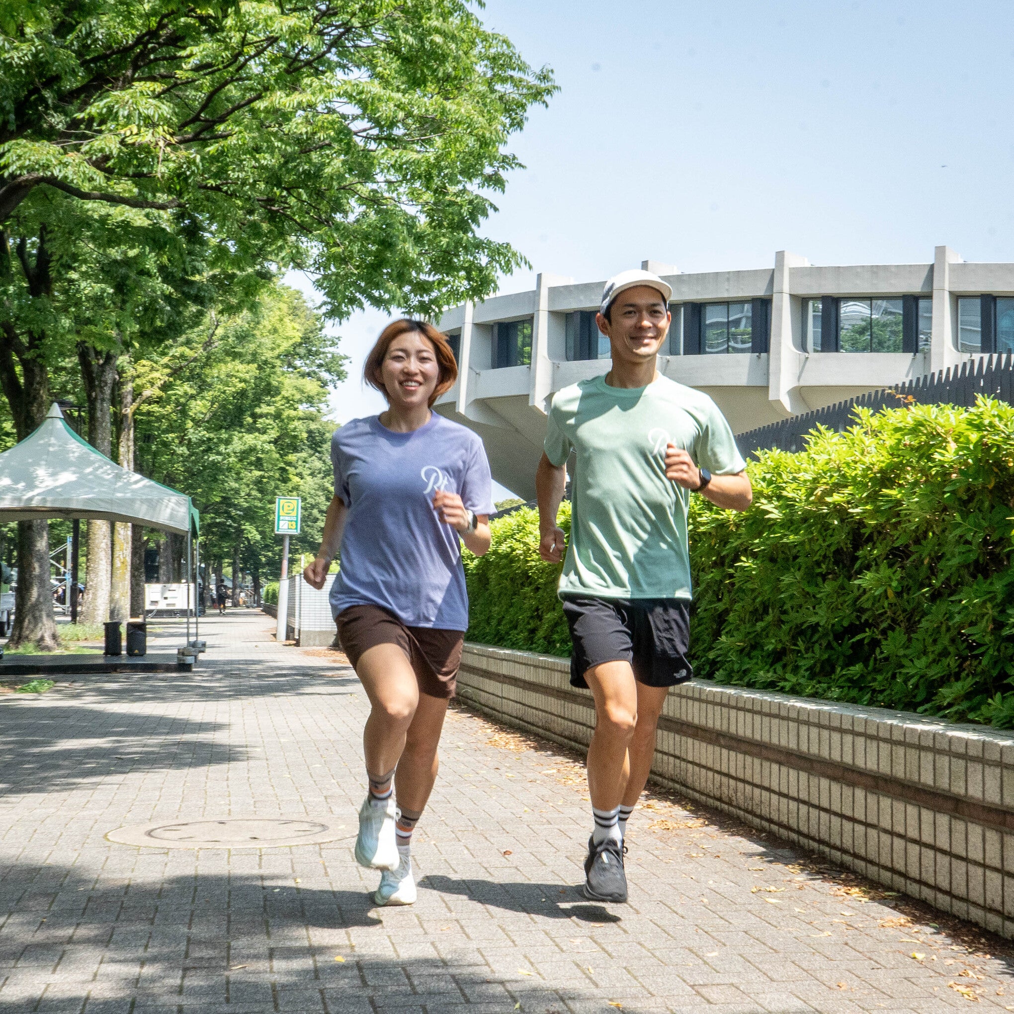 【展示サンプル】Rt Logo "LIFESTYLE WITH RUNNING" Tee（Heather Orange）