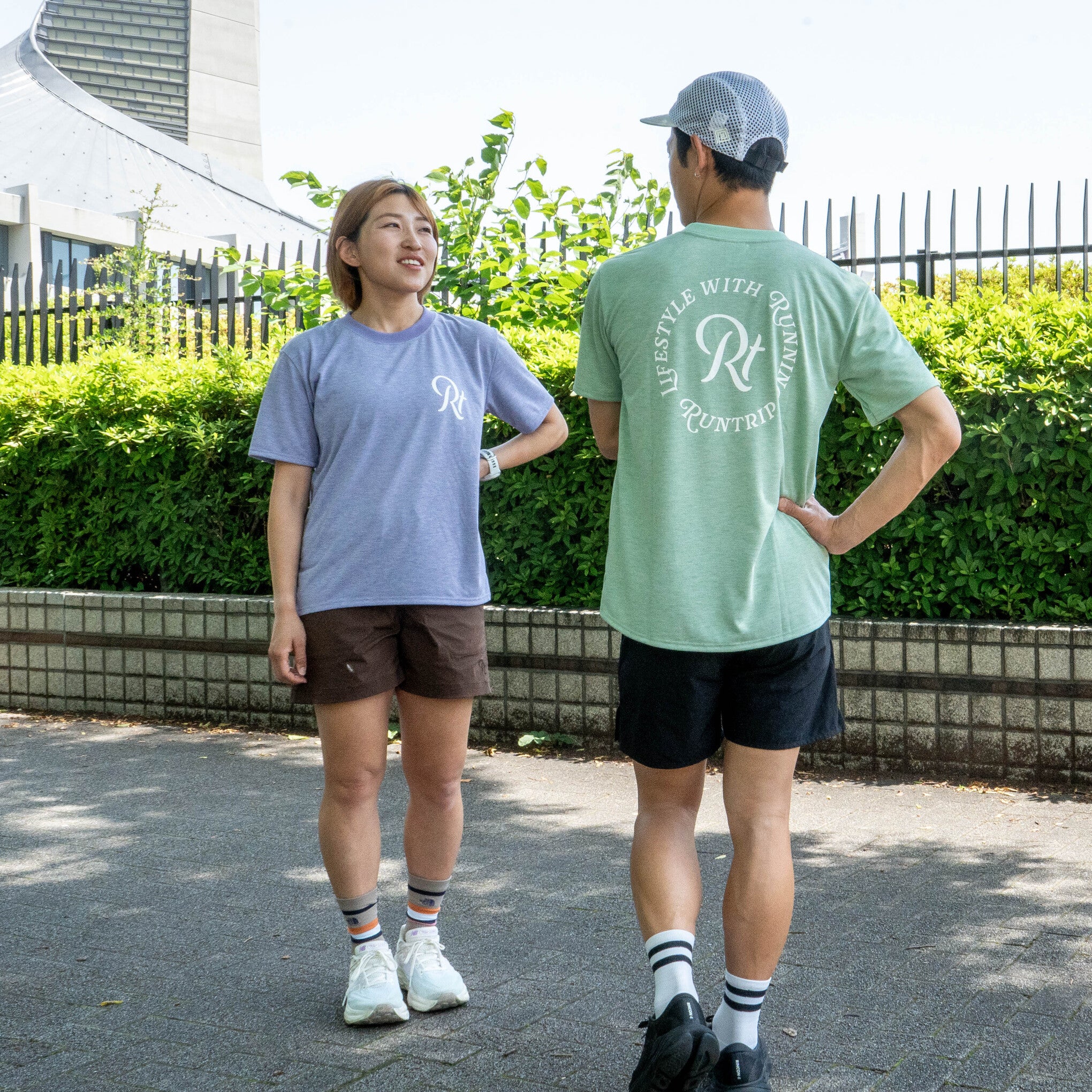 【展示サンプル】Rt Logo "LIFESTYLE WITH RUNNING" Tee（Heather Orange）