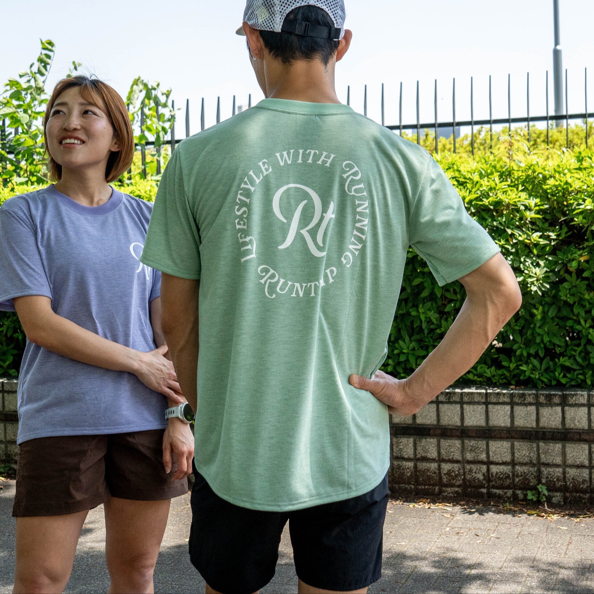 【展示サンプル】Rt Logo "LIFESTYLE WITH RUNNING" Tee（Heather Orange）
