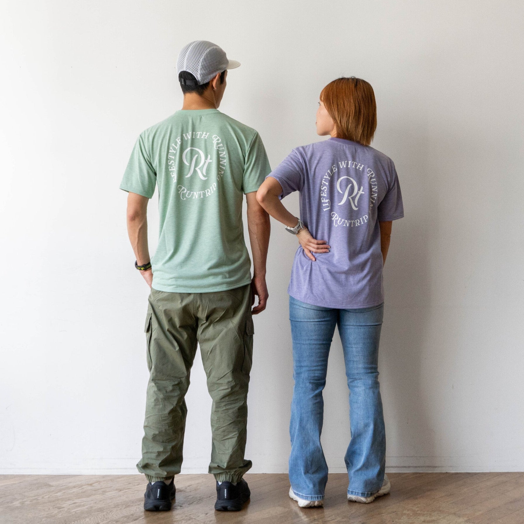 【展示サンプル】Rt Logo "LIFESTYLE WITH RUNNING" Tee（Heather Orange）