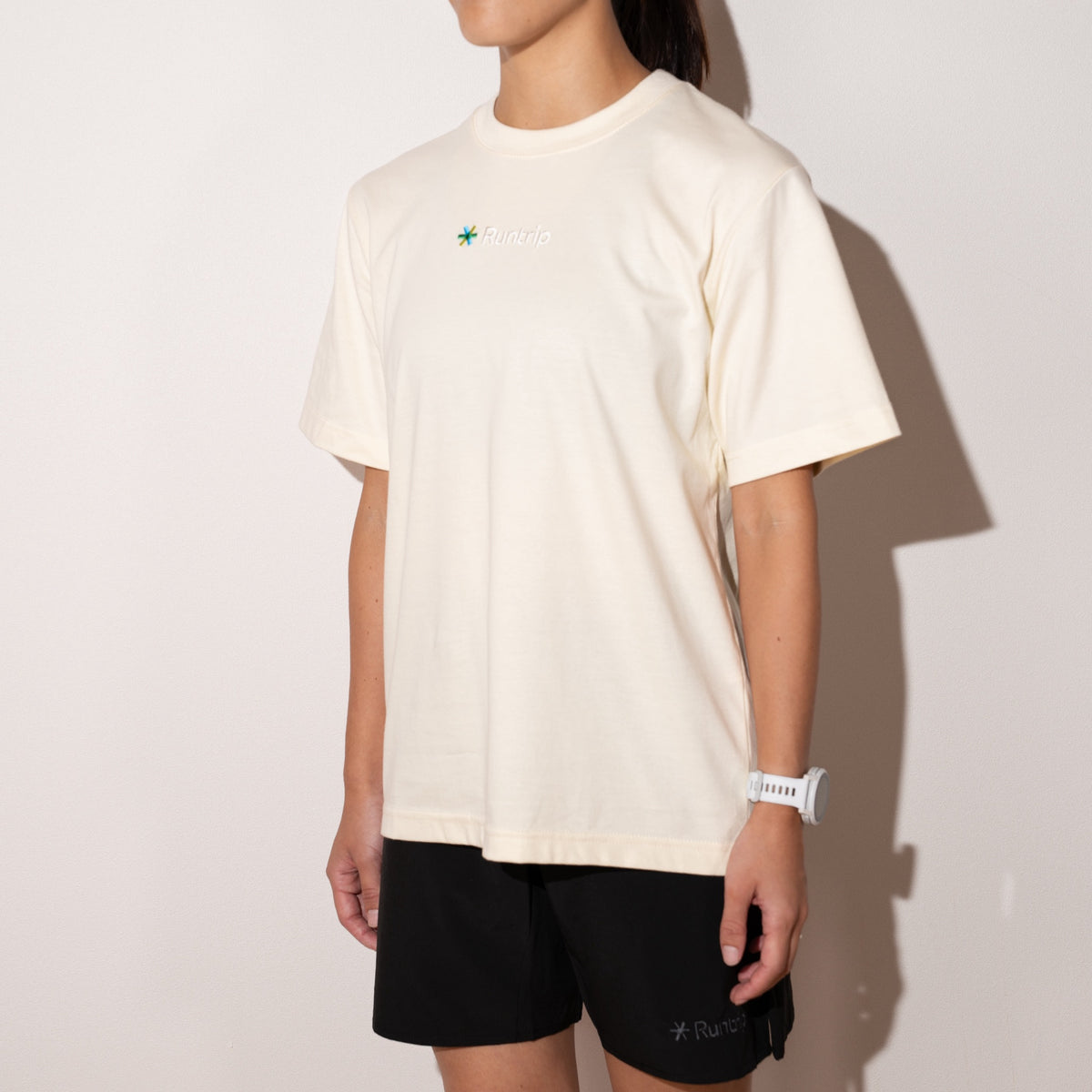 Runtrip 刺繍ロゴ ドライクールタッチ Tシャツ