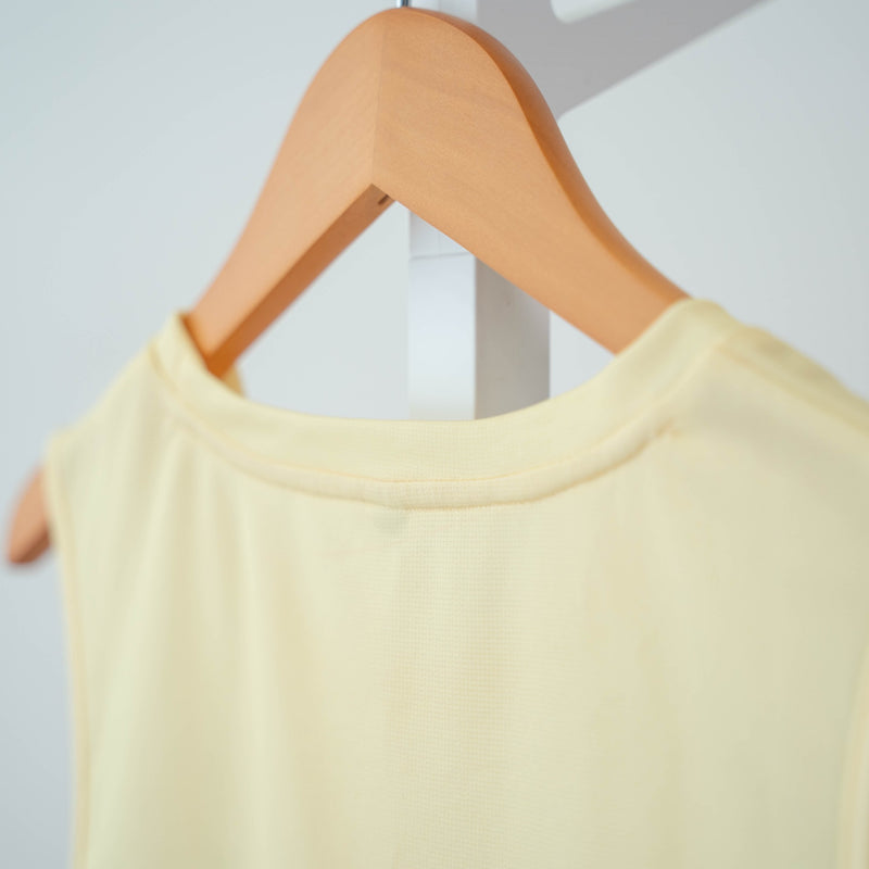 Style | DONUTS "TAKE A RISK" Sleeve-less Tee by JINGER (Women's Yellow)