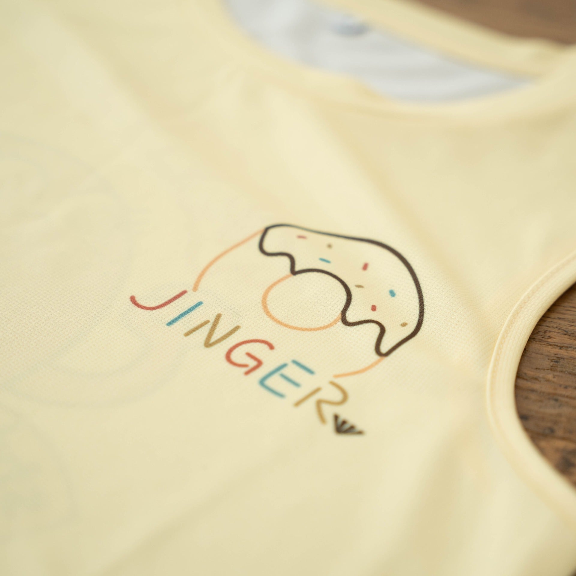 Style | DONUTS "TAKE A RISK" Sleeve-less Tee by JINGER (Women's Yellow)