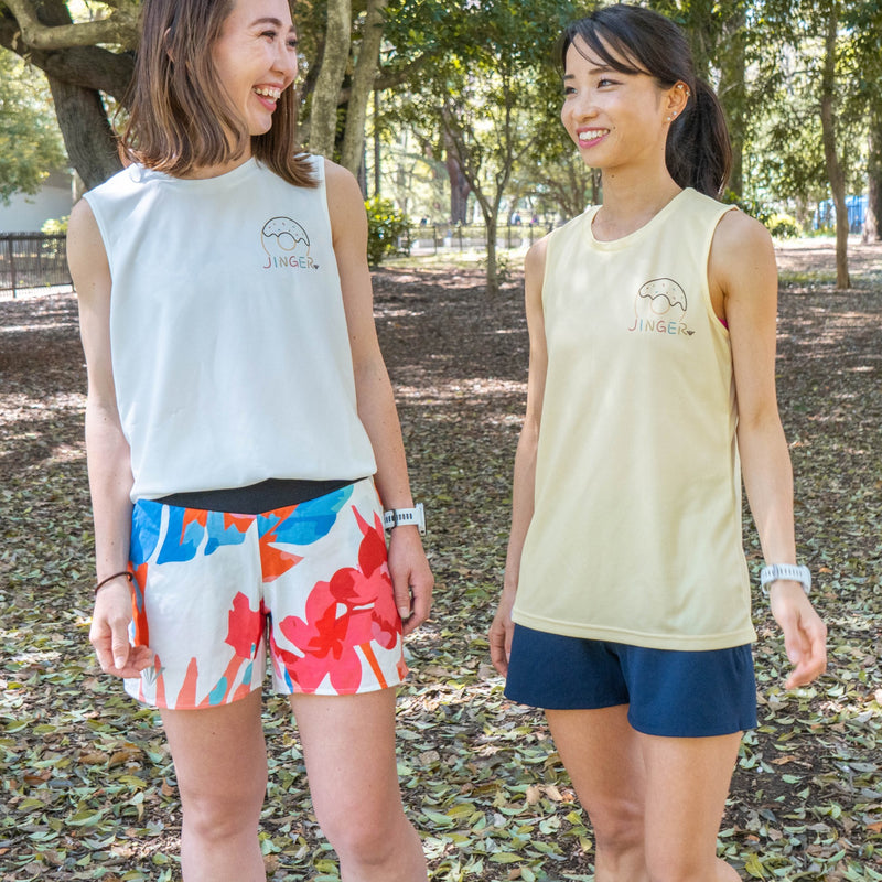 Style | DONUTS "TAKE A RISK" Sleeve-less Tee by JINGER (Women's Yellow)