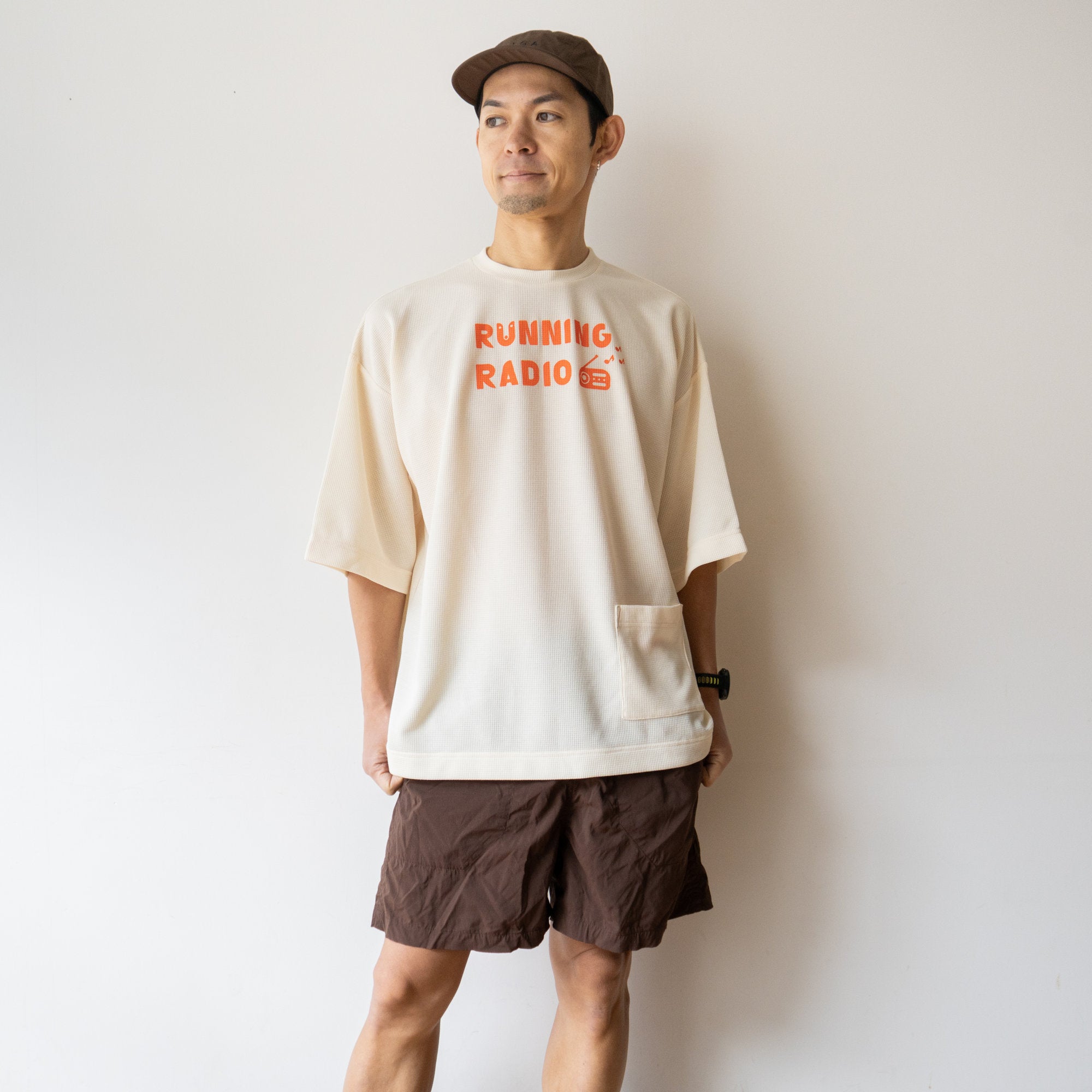 TANNUKI “RUNNING RADIO” Waffle Big Tee