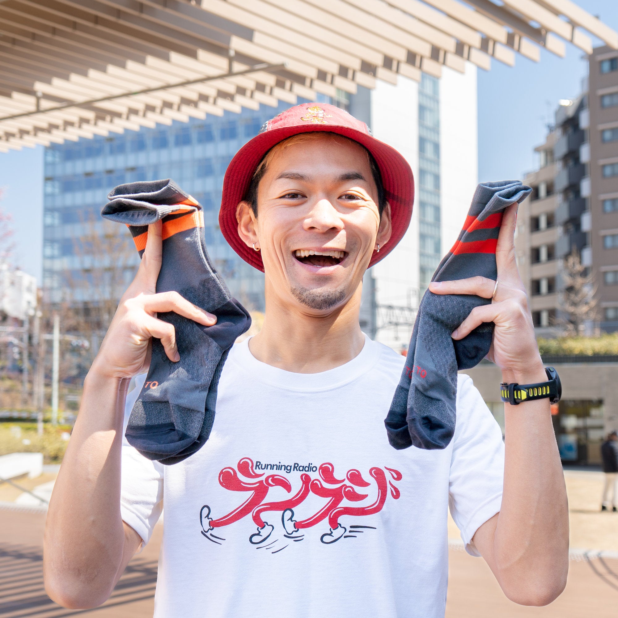ランラジ × RETO | RUNNING SOCKS MIDDLE LENGTH ver.1.5（ステッカー付）